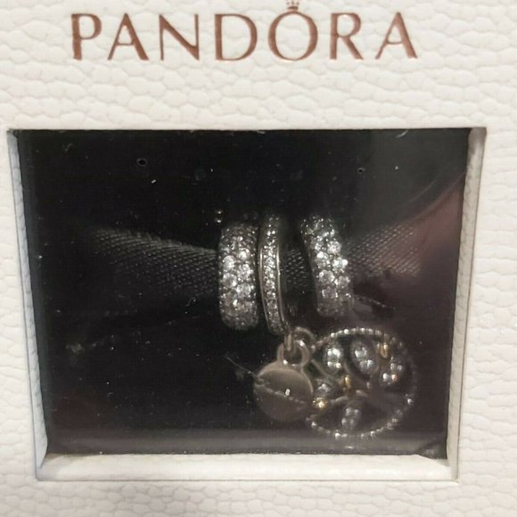 AUTHENTIC PANDORA Sterling Silver Sparkling Family tree gift set Pandora TR10957 - Picture 5 of 9